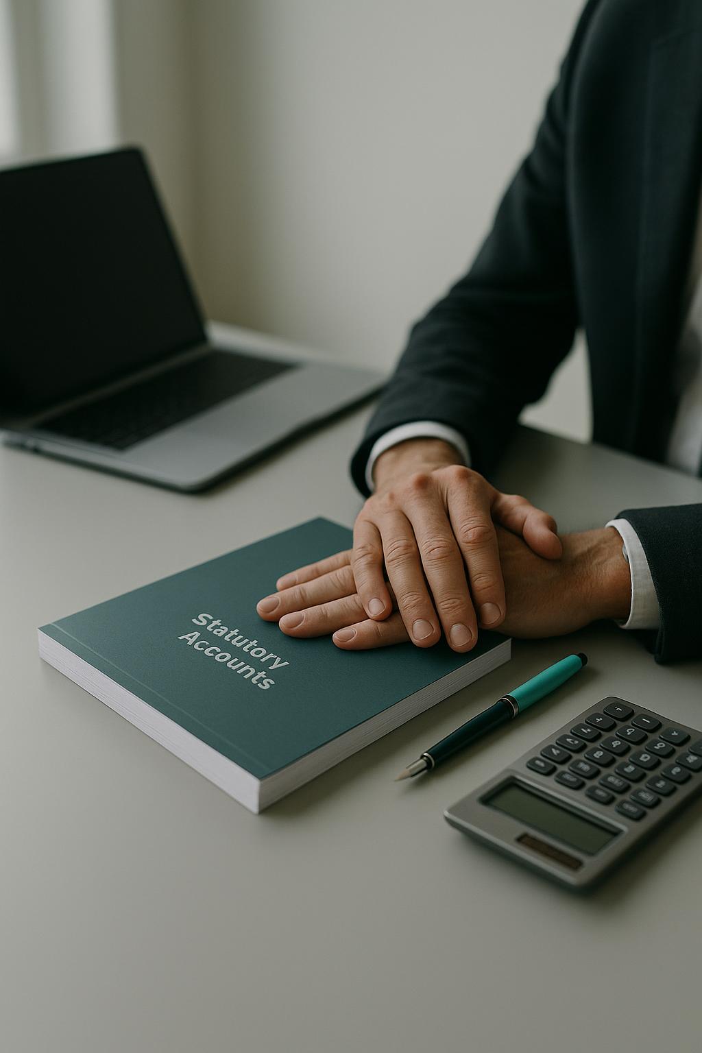 Year-end company accounts and corporation tax return being reviewed